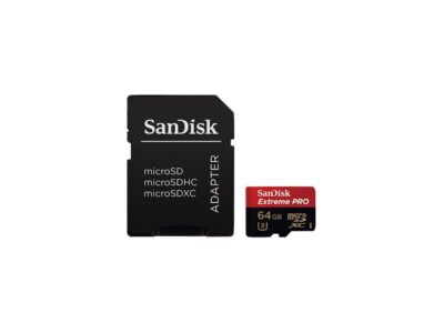 SanDisk 64GB Extreme PRO microSDXC UHS-I/U3 Class 10 Memory Card with Adapter, Speed Up to 95MB/s (SDSDQXP-064G-G46A)