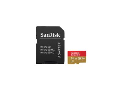 SanDisk 64GB Extreme microSDXC UHS-I/U3 Class 10 Memory Card with Adapter, Speed Up to 90MB/s (SDSQXVF-064G-GN6MA)