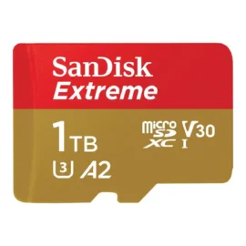 SanDisk 1TB Extreme microSDXC UHS-I/U3 A2 Memory Card with Adapter, Speed Up to 160MB/s (SDSQXA1-1T00-GN6MA)