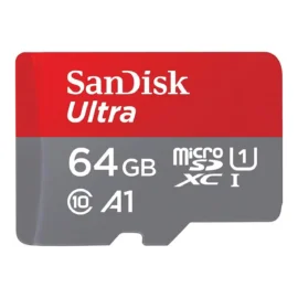 SanDisk 64GB Ultra microSDXC A1 UHS-I/U1 Class 10 Memory Card with Adapter, Speed Up to 100MB/s (SDSQUAR-064G-GN6MA)