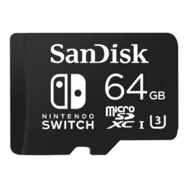 SanDisk 64GB microSDXC UHS-I/U3 Memory Card for Nintendo Switch, Speed Up to 100MB/s (SDSQXBO-064G-ANCZA)