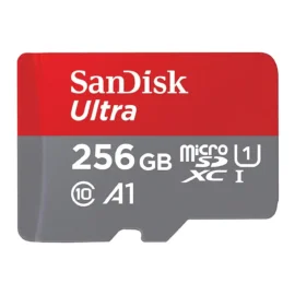 SanDisk 256GB Ultra microSDXC A1 UHS-I/U1 Class 10 Memory Card with Adapter, Speed Up to 120MB/s (SDSQUA4-256G-GN6MA)