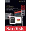 SanDisk Extreme 64GB microSDXC Flash Memory with Adapter Model SDSQXAH-064G-GN6MA