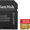 SanDisk 512GB Extreme microSDXC UHS-I/U3 A2 Micro SD Card with Adapter, Speed Up to 190MB/s (SDSQXAV-512G-GN6MA)