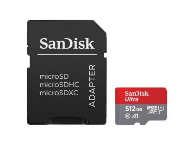 SanDisk 512GB Ultra microSDXC A1 UHS-I/U1 Class 10 Memory Card with Adapter, Speed Up to 150MB/s (SDSQUAC-512G-GN6MA)