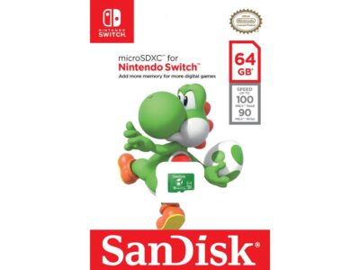 SanDisk 64GB microSDXC UHS-I for Nintendo Switch, Speed Up to 100MB/s (SDSQXAO-064G-GN6ZN)