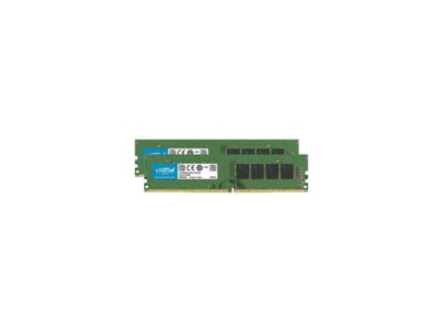 Crucial 64GB Kit (32GBx2) DDR4 2666 MT/s CL19 DIMM 288-Pin Memory - CT2K32G4DFD8266