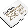 SanDisk 256GB MAX ENDURANCE 100MB/s microSDXC C10 U3 V30 4K 256G microSD micro SD SDXC Memory Card with Adapter for Home Security Cameras and Dash Cams SDSQQVR-256G-GN6IA with OEM Lanyard