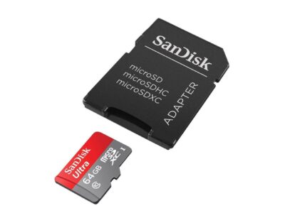 SanDisk 64GB Micro SDHC Flash Card w/ Adapter Model SDSDQUA-064G