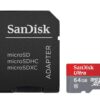 SanDisk 64GB Micro SDHC Flash Card w/ Adapter Model SDSDQUA-064G