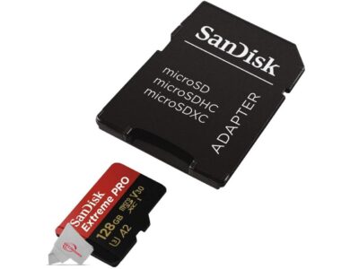 SanDisk Extreme Pro SDXC UHS-I U3 A2 V30 128GB + Adapter, SDSQXCY-128G-GN6MA