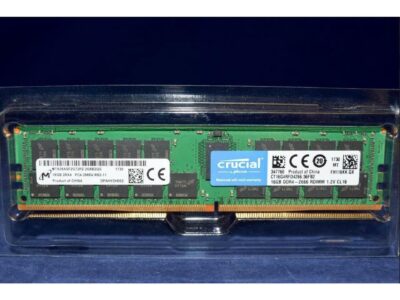 Micron 16GB (1 x 16GB) PC4-2666V 2RX4 CL19 1.2V ECC DDR4 Memory MTA36ASF2G72PZ-2G6E1