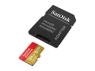 SanDisk 64GB Extreme microSDXC UHS-I/U3 A2 Memory Card with Adapter, Speed Up to 160MB/s