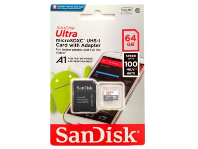 SanDisk 64GB Micro SDHC Flash Card w/ Adapter Model SDSDQUA-064G