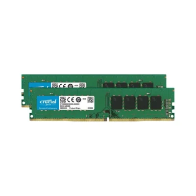 Crucial 8GB Kit (4GBx2) DDR4 2666 MT/s (PC4-21300) CL19 x8 UDIMM 288-Pin Memory - CT2K4G4DFS8266