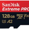 SanDisk Extreme Pro SDXC UHS-I U3 A2 V30 128GB + Adapter, SDSQXCY-128G-GN6MA