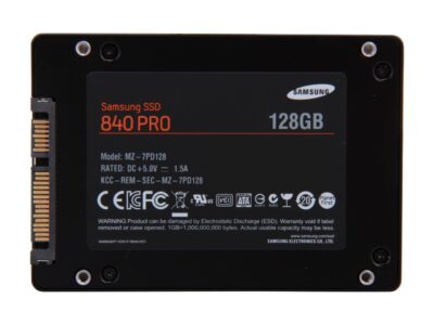 SAMSUNG 840 Pro Series 2.5" 128GB SATA III MLC Internal Solid State Drive (SSD) MZ-7PD128BW