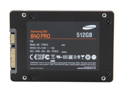 SAMSUNG 840 Pro Series 2.5" 512GB SATA III MLC Internal Solid State Drive (SSD) MZ-7PD512BW