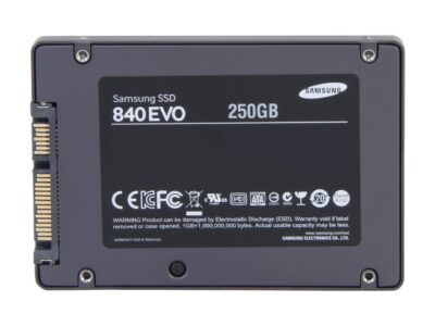 SAMSUNG 840 EVO MZ-7TE250BW 2.5" 250GB SATA 6Gb/s 1x nm Samsung Toggle DDR 2.0 3-Bit MLC NAND Flash Memory (400Mbps) Internal Solid State Drive (SSD)