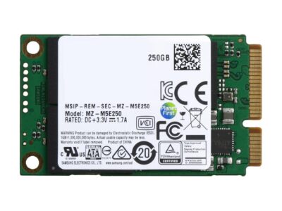 SAMSUNG 850 EVO mSATA 250GB SATA III 3D NAND Internal SSD Single Unit Version MZ-M5E250BW