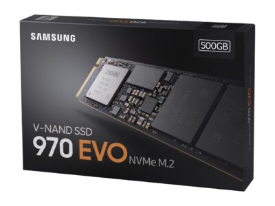 SAMSUNG 970 EVO M.2 2280 500GB PCIe Gen3. x4 , NVMe 1.3 V-NAND 3-bit MLC Internal Solid State Drive (SSD) MZ-V7E500BW