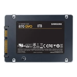 SAMSUNG 870 QVO Series 2.5" 8TB SATA III Samsung 4-bit MLC V-NAND Internal Solid State Drive (SSD) MZ-77Q8T0BW
