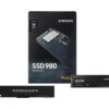 SAMSUNG 980 M.2 2280 1TB PCI-Express 3.0 x4, NVMe 1.4 V-NAND MLC Internal Solid State Drive (SSD) MZ-V8V1T0B/AM