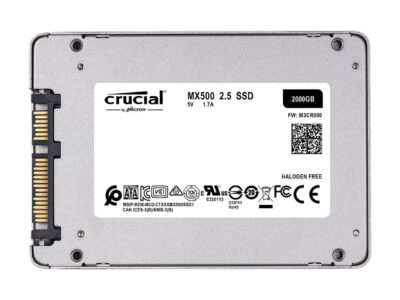 CT2000MX500SSD1 - Crucial MX500 2TB 3D NAND SATA 2.5 Inch Internal SSD, up to 560 MB/s