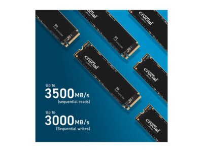 Crucial P3 500GB PCIe 3.0 3D NAND NVMe M.2 SSD, up to 3500MB/s - CT500P3SSD8