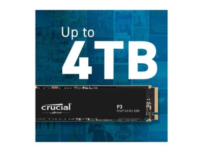 Crucial P3 500GB PCIe 3.0 3D NAND NVMe M.2 SSD, up to 3500MB/s - CT500P3SSD8