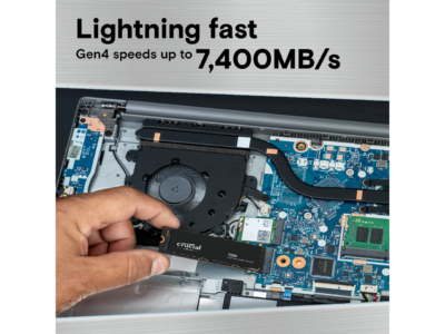 Crucial T500 2TB Gen4 NVMe M.2 Internal Gaming SSD, Up to 7400MB/s, laptop & desktop Compatible + 1mo Adobe CC All Apps - CT2000T500SSD8