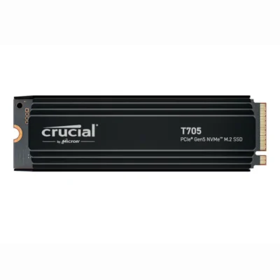 Crucial T705 4TB PCIe Gen5 NVMe M.2 SSD with Heatsink- Up to 14,100 MB/s - Game Ready - Internal Solid State Drive (PC) - +1mo Adobe CC - CT4000T705SSD5