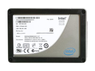 Intel X25-M 2.5" 80GB SATA II MLC Internal Solid State Drive (SSD) SSDSA2MH080G2K5