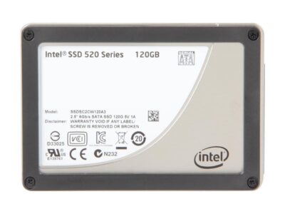 Intel 520 Series Cherryville 2.5" 120GB SATA III MLC Internal Solid State Drive (SSD) SSDSC2CW120A310