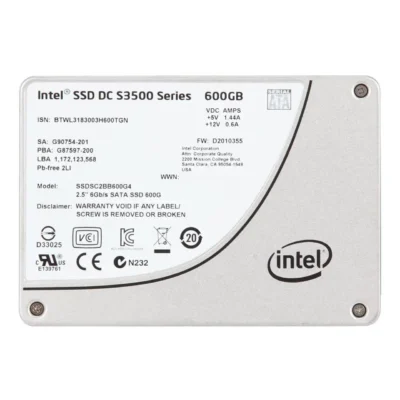 Intel DC S3500 SSDSC2BB600G401 2.5" 600GB SATA 3.0 6Gb/S MLC Solid State Drive