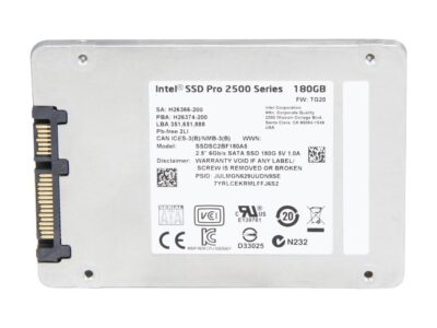 Intel Pro 2500 2.5" 180GB SATA III MLC Internal Solid State Drive (SSD) SSDSC2BF180H501