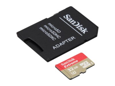 SanDisk Extreme 32GB microSDHC Flash Card with adapter - Global Model SDSDQXN-032G-G46A