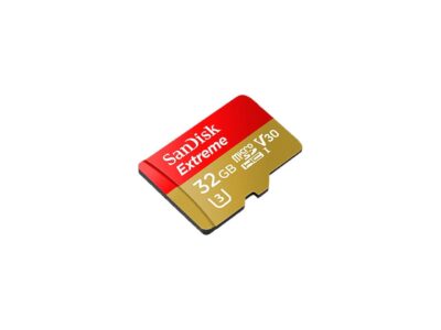 SanDisk 32GB Extreme microSDHC UHS-I/U3 Class 10 Memory Card with Adapter, Speed Up to 90MB/s (SDSQXVF-032G-GN6MA)