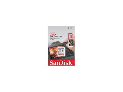 SanDisk 16GB Ultra SDHC UHS-I/Class 10 Memory Card, Speed Up to 80MB/s (SDSDUNC-016G-GN6IN)