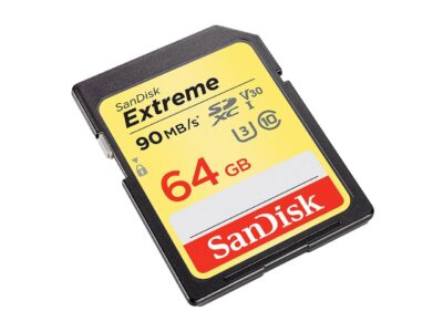 SanDisk 64GB Extreme SDXC UHS-I/U3 Class 10 Memory Card, Speed Up to 90MB/s (SDSDXVE-064G-GNCIN)