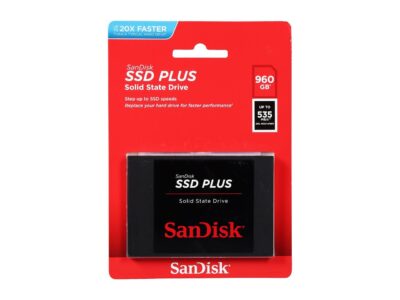 SanDisk SSD Plus 960GB Internal SSD - SATA III 6Gb/s, 2.5"/7mm - SDSSDA-960G-G26