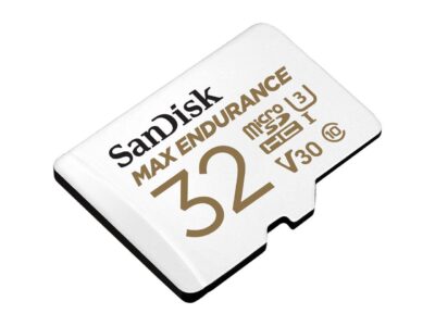 SanDisk 32GB MAX ENDURANCE microSDHC, U3, V30, Memory Card with Adapter for Home Security Cameras and Dash Cams, Speed up to 100MB/s (SDSQQVR-032G-GN6IA)