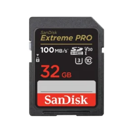 SanDisk 32GB Extreme Pro SDHC UHS-I/U3 V30 Class 10 Memory Card, Speed Up to 100MB/s (SDSDXXO-032G-GN4IN)