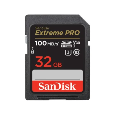 SanDisk 32GB Extreme Pro SDHC UHS-I/U3 V30 Class 10 Memory Card, Speed Up to 100MB/s (SDSDXXO-032G-GN4IN)