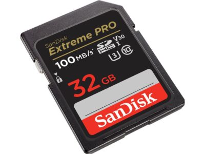 SanDisk 32GB Extreme Pro SDHC UHS-I/U3 V30 Class 10 Memory Card, Speed Up to 100MB/s (SDSDXXO-032G-GN4IN)