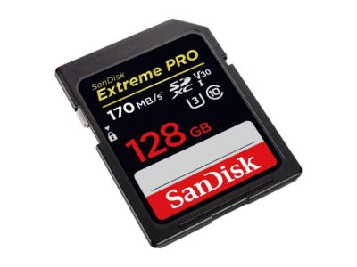 SanDisk 128GB Extreme Pro SDXC UHS-I/U3 V30 Class 10 Memory Card, Speed Up to 170MB/s (SDSDXXY-128G-GN4IN)