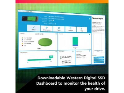 Western Digital WD Green 1TB SN350 NVMe M.2 2280 PCI-Express 3.0 x4 Internal Solid State Drive (SSD) WDS100T3G0C