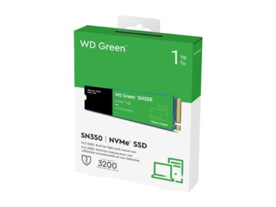 Western Digital WD Green 1TB SN350 NVMe M.2 2280 PCI-Express 3.0 x4 Internal Solid State Drive (SSD) WDS100T3G0C