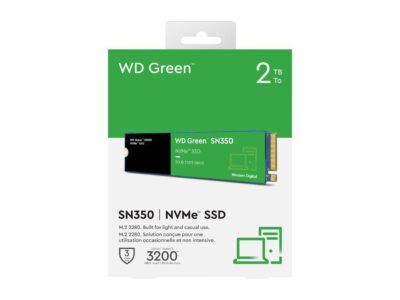 Western Digital WD Green SN350 NVMe M.2 2280 2TB PCI-Express 3.0 x4 Internal Solid State Drive (SSD) WDS200T3G0C