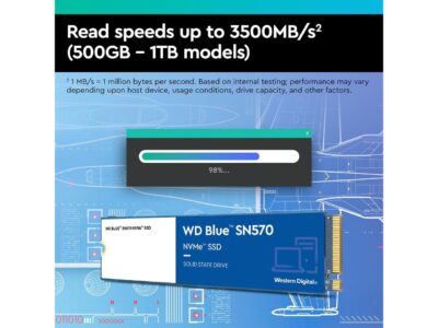 Western Digital WD Blue SN570 NVMe M.2 2280 500GB PCI-Express 3.0 x4 TLC Internal Solid State Drive (SSD) WDS500G3B0C